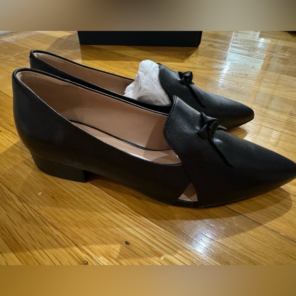 Cole Haan black leather viola skimmer flat